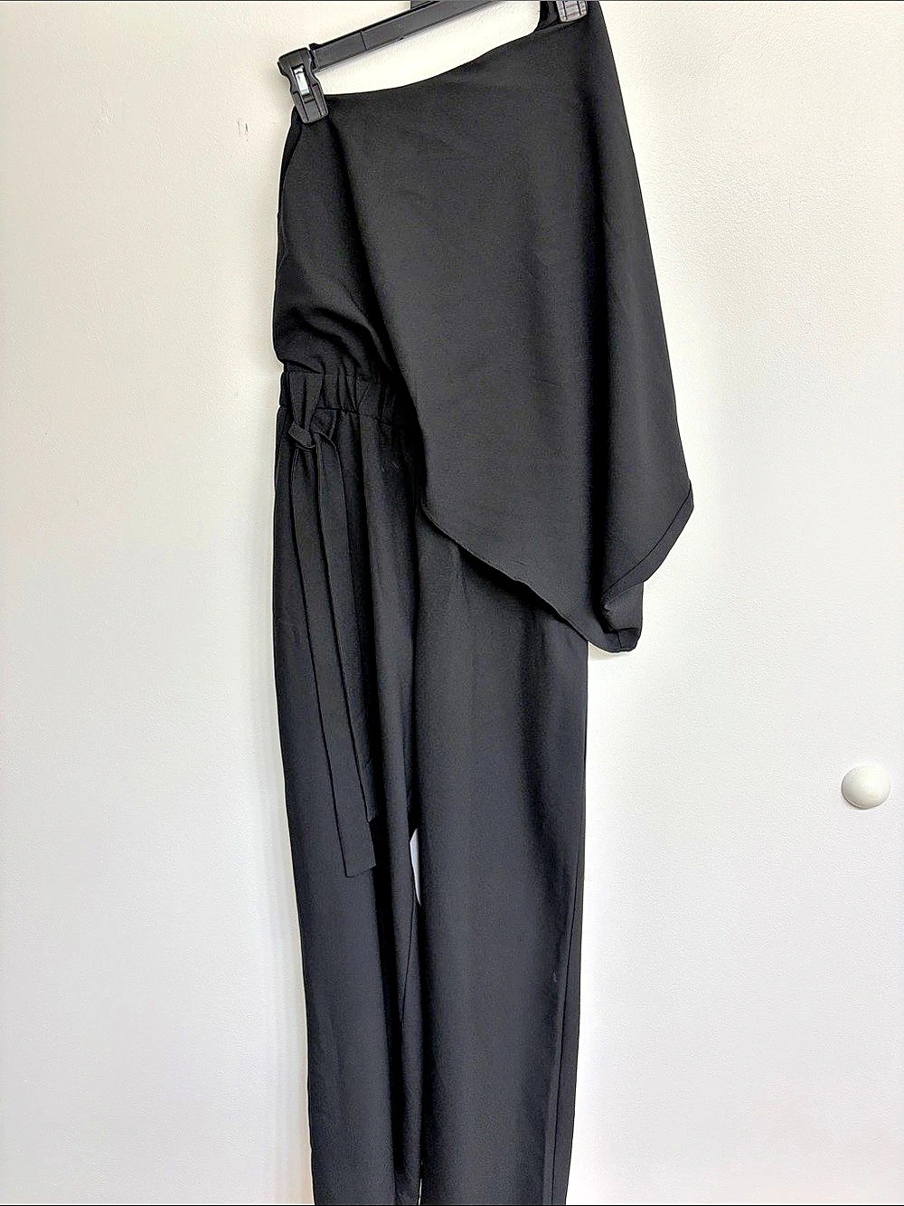 Black Layered Wide Leg Jumpsuit Like New